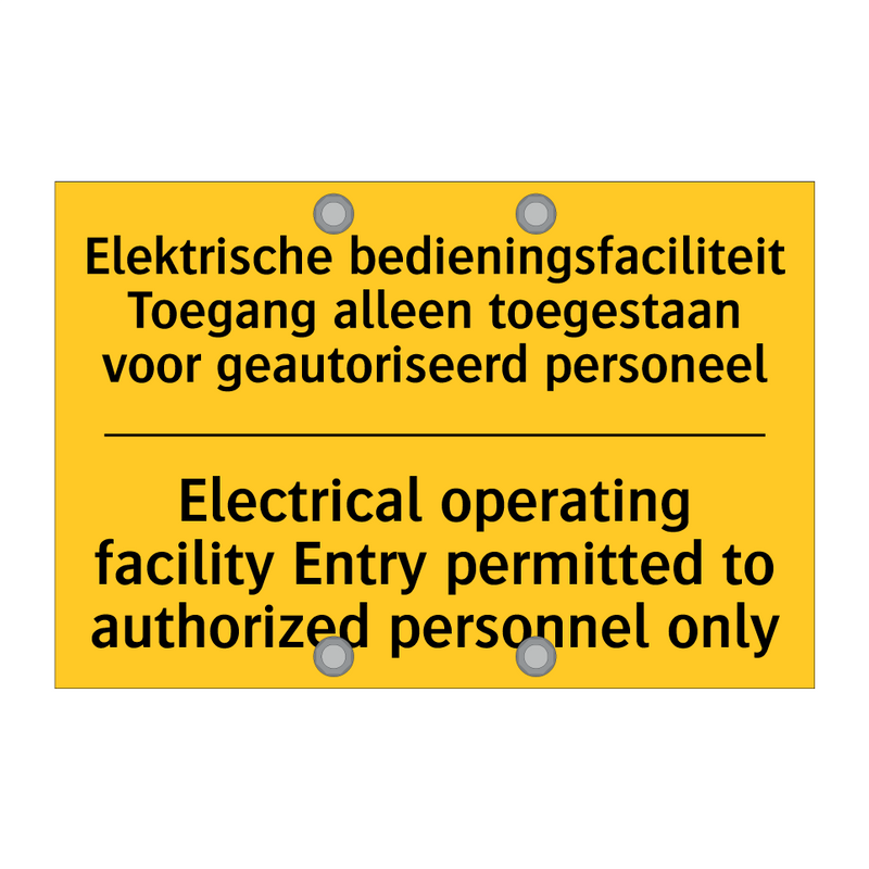 Elektrische bedieningsfaciliteit /.../ - Electrical operating facility /.../