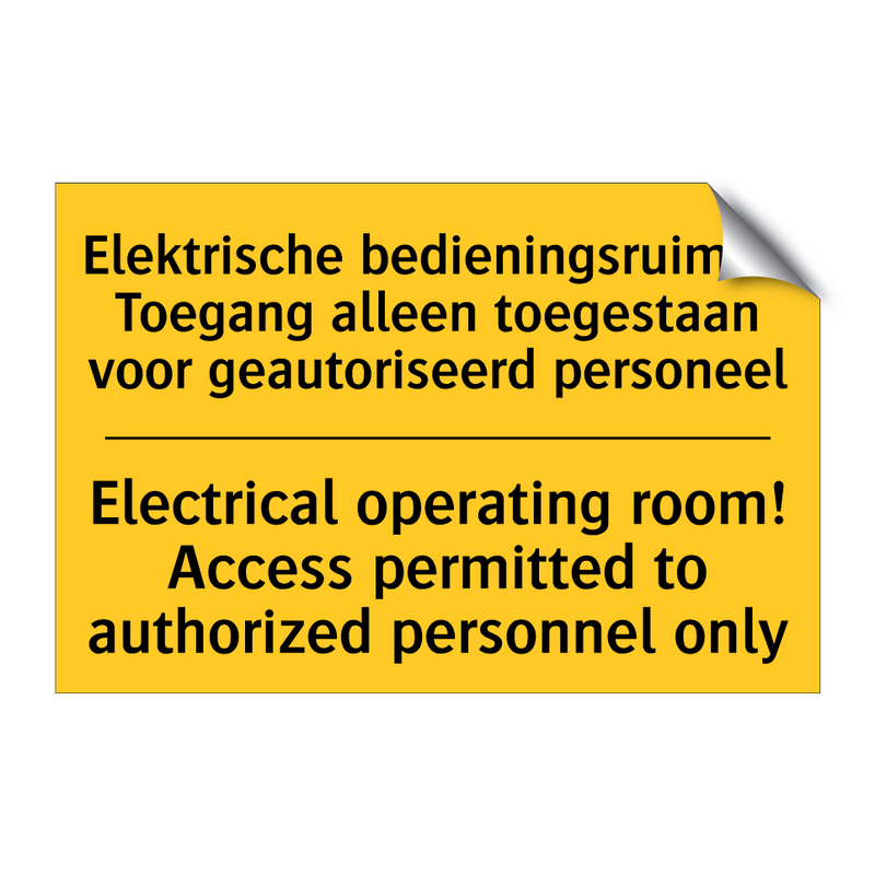 Elektrische bedieningsruimte! /.../ - Electrical operating room! Access /.../