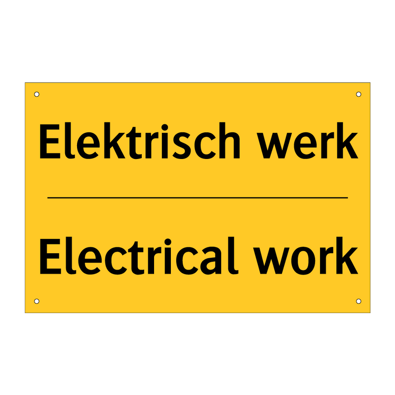 Elektrisch werk - Electrical work & Elektrisch werk - Electrical work