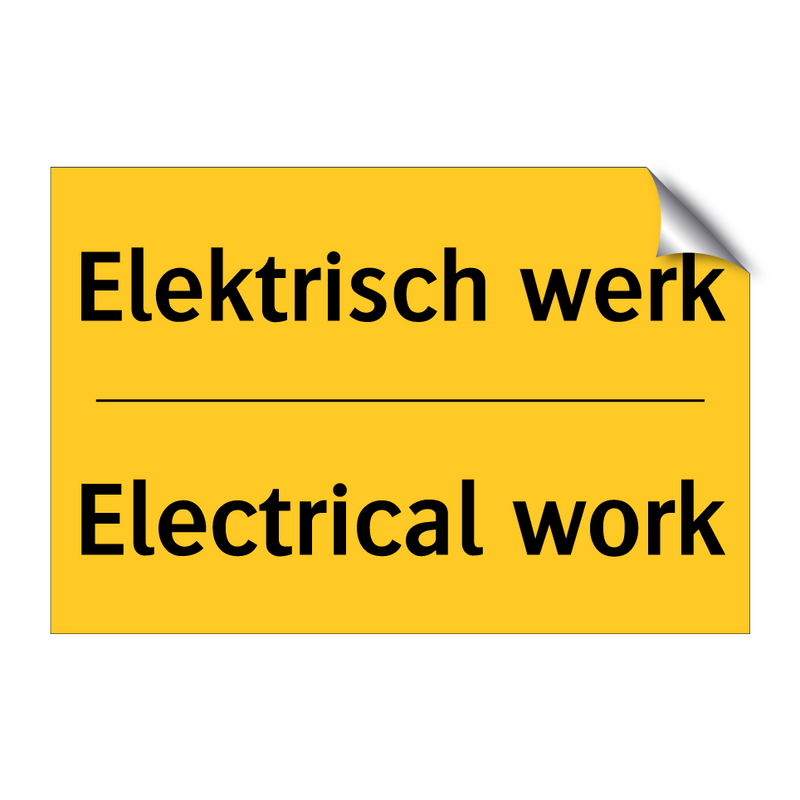 Elektrisch werk - Electrical work & Elektrisch werk - Electrical work