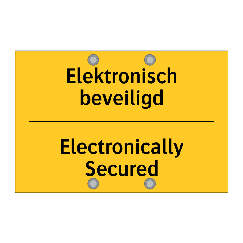 Elektronisch beveiligd - Electronically Secured & Elektronisch beveiligd - Electronically Secured