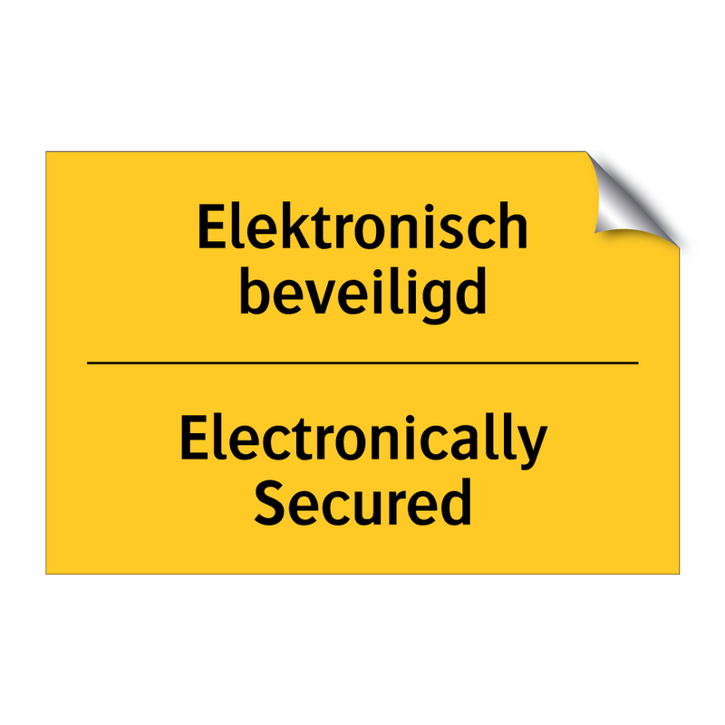 Elektronisch beveiligd - Electronically Secured & Elektronisch beveiligd - Electronically Secured