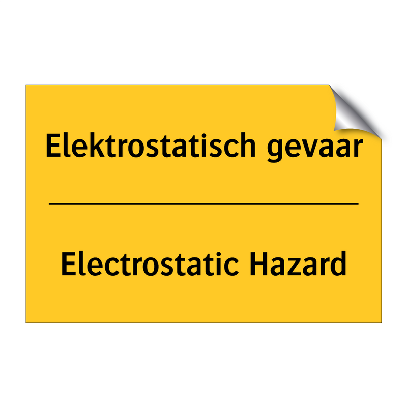 Elektrostatisch gevaar - Electrostatic Hazard & Elektrostatisch gevaar - Electrostatic Hazard