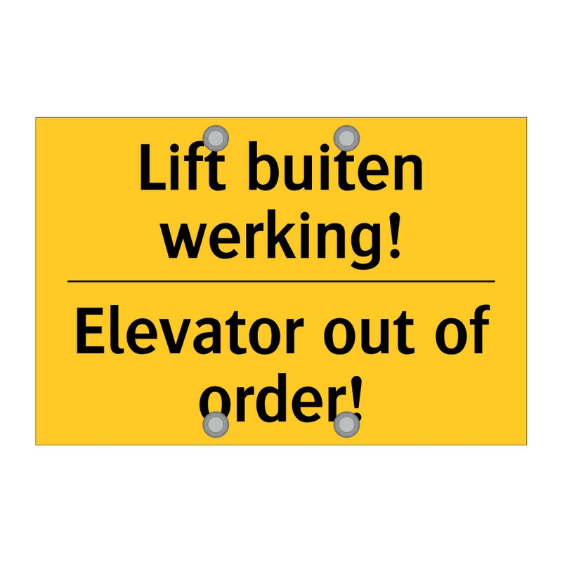 Lift buiten werking! - Elevator out of order! & Lift buiten werking! - Elevator out of order!