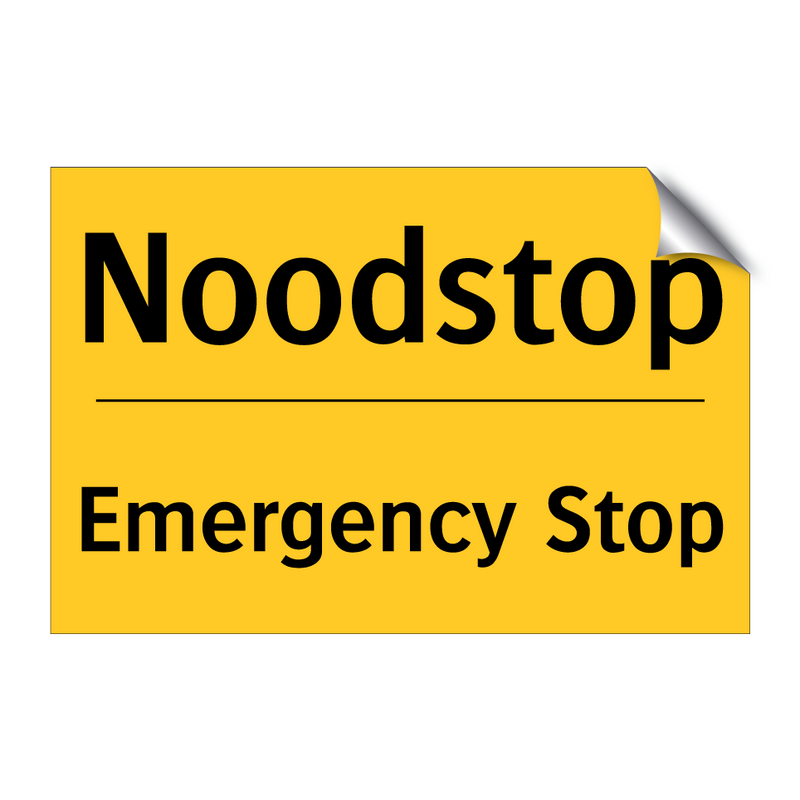 Noodstop - Emergency Stop & Noodstop - Emergency Stop & Noodstop - Emergency Stop