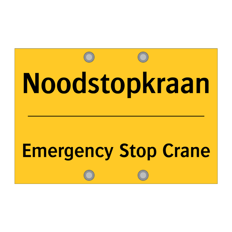 Noodstopkraan - Emergency Stop Crane & Noodstopkraan - Emergency Stop Crane