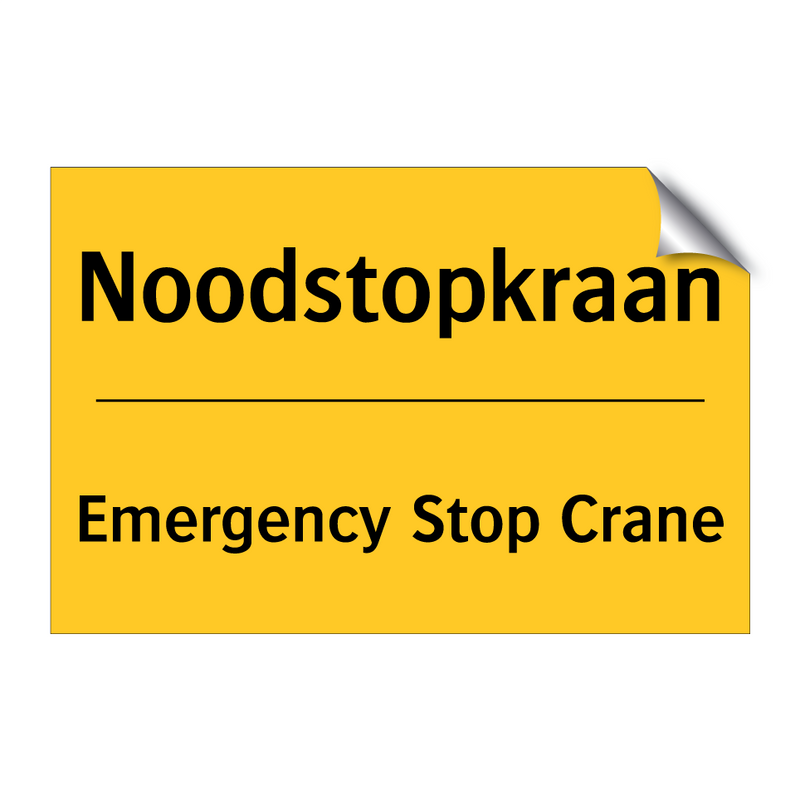 Noodstopkraan - Emergency Stop Crane & Noodstopkraan - Emergency Stop Crane