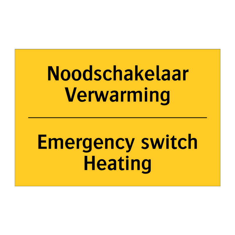 Noodschakelaar Verwarming - Emergency switch Heating