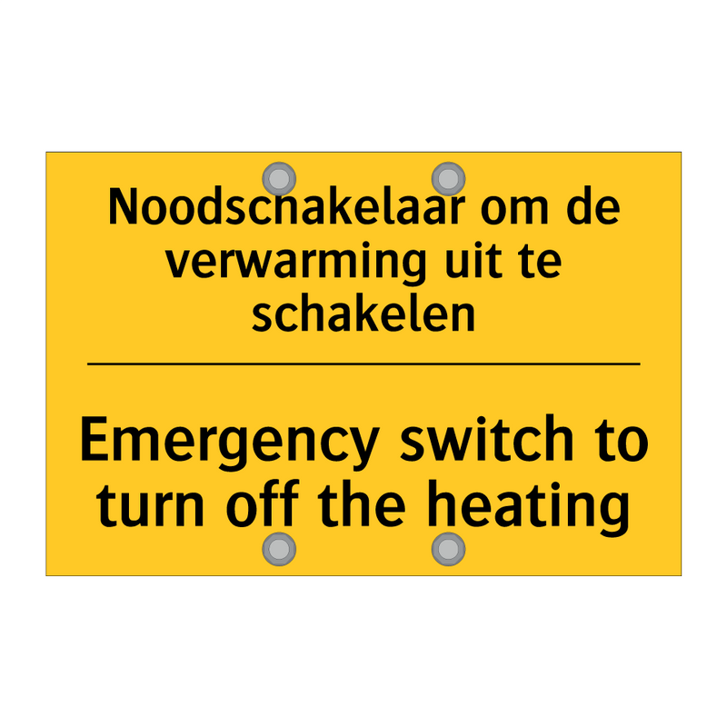 Noodschakelaar om de verwarming uit te schakelen - Emergency switch to turn off the heating