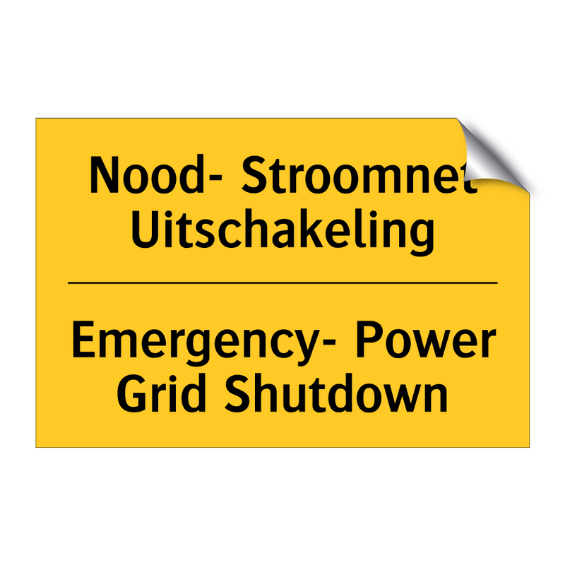 Nood- Stroomnet Uitschakeling - Emergency- Power Grid Shutdown