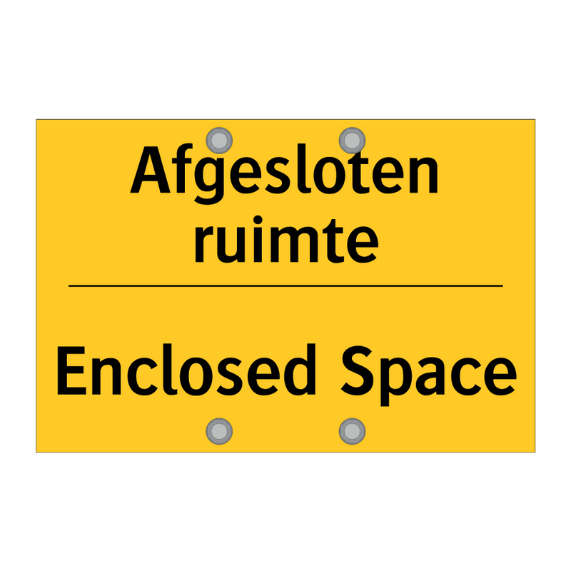 Afgesloten ruimte - Enclosed Space & Afgesloten ruimte - Enclosed Space