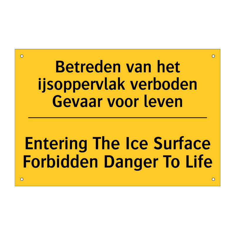 Betreden van het ijsoppervlak /.../ - Entering The Ice Surface Forbidden /.../