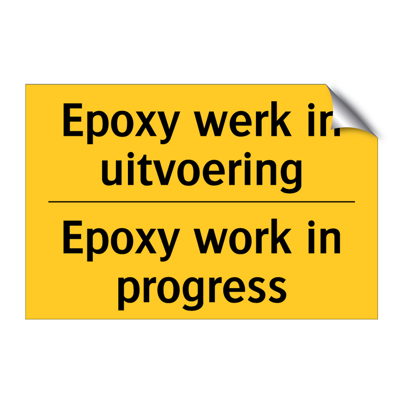 Epoxy werk in uitvoering - Epoxy work in progress