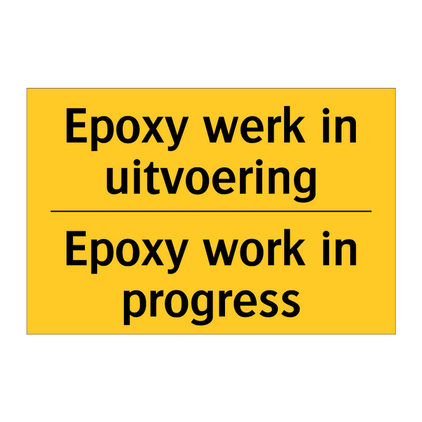 Epoxy werk in uitvoering - Epoxy work in progress