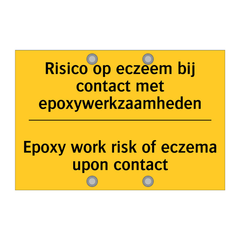 Risico op eczeem bij contact met epoxywerkzaamheden - Epoxy work risk of eczema upon contact