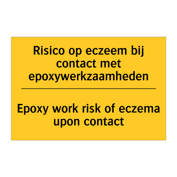 Risico op eczeem bij contact met epoxywerkzaamheden - Epoxy work risk of eczema upon contact