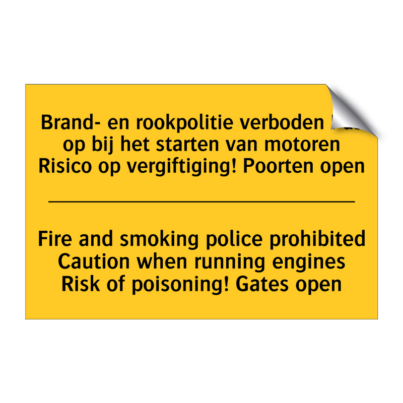 Brand- en rookpolitie verboden /.../ - Fire and smoking police prohibited /.../