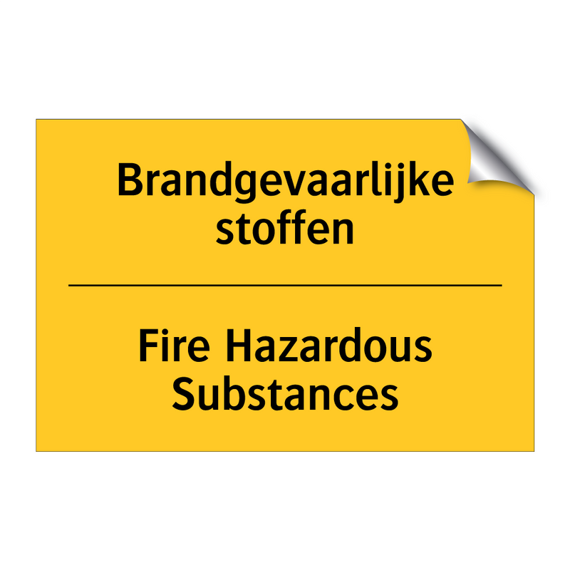 Brandgevaarlijke stoffen - Fire Hazardous Substances