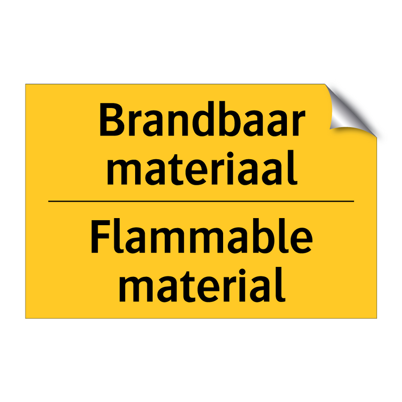 Brandbaar materiaal - Flammable material & Brandbaar materiaal - Flammable material