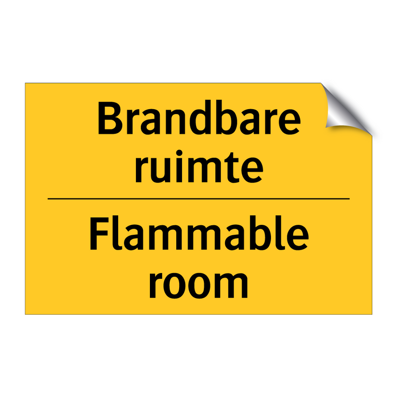 Brandbare ruimte - Flammable room & Brandbare ruimte - Flammable room