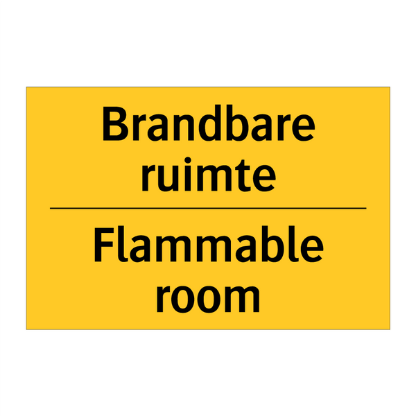 Brandbare ruimte - Flammable room