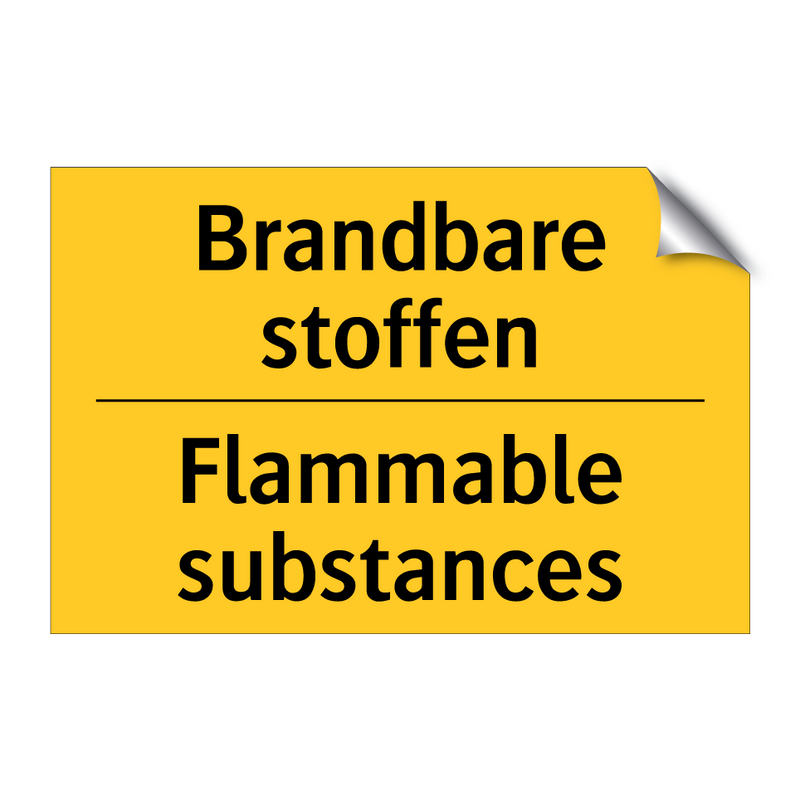 Brandbare stoffen - Flammable substances & Brandbare stoffen - Flammable substances