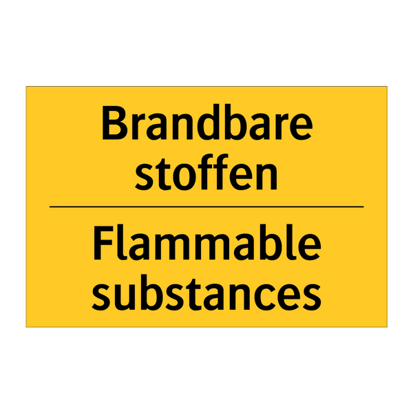 Brandbare stoffen - Flammable substances