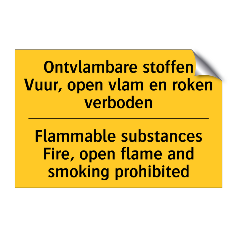 Ontvlambare stoffen Vuur, open /.../ - Flammable substances Fire, open /.../