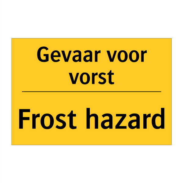 Gevaar voor vorst - Frost hazard & Gevaar voor vorst - Frost hazard