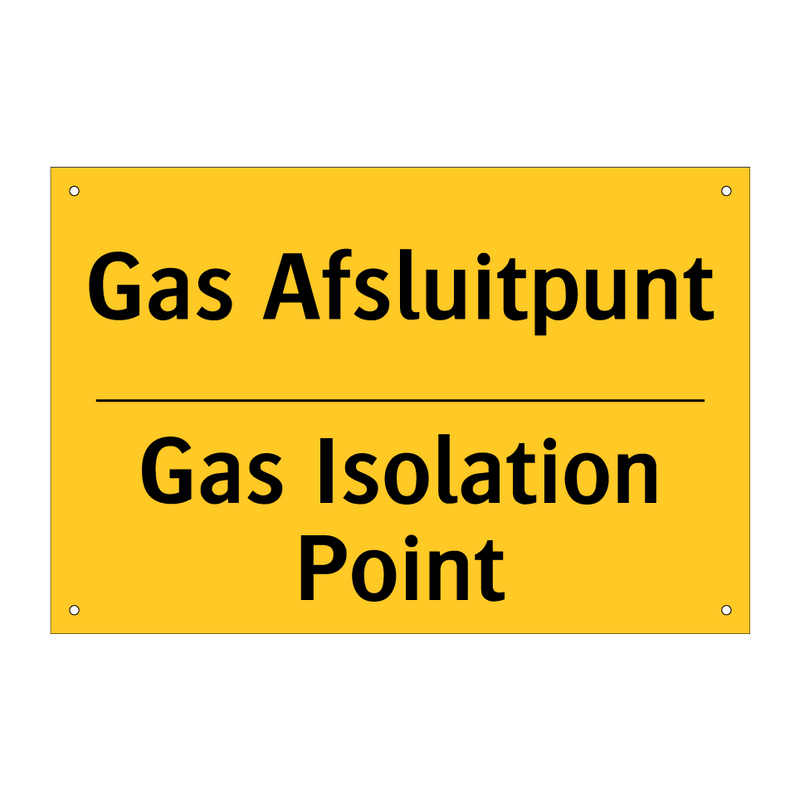 Gas Afsluitpunt - Gas Isolation Point & Gas Afsluitpunt - Gas Isolation Point