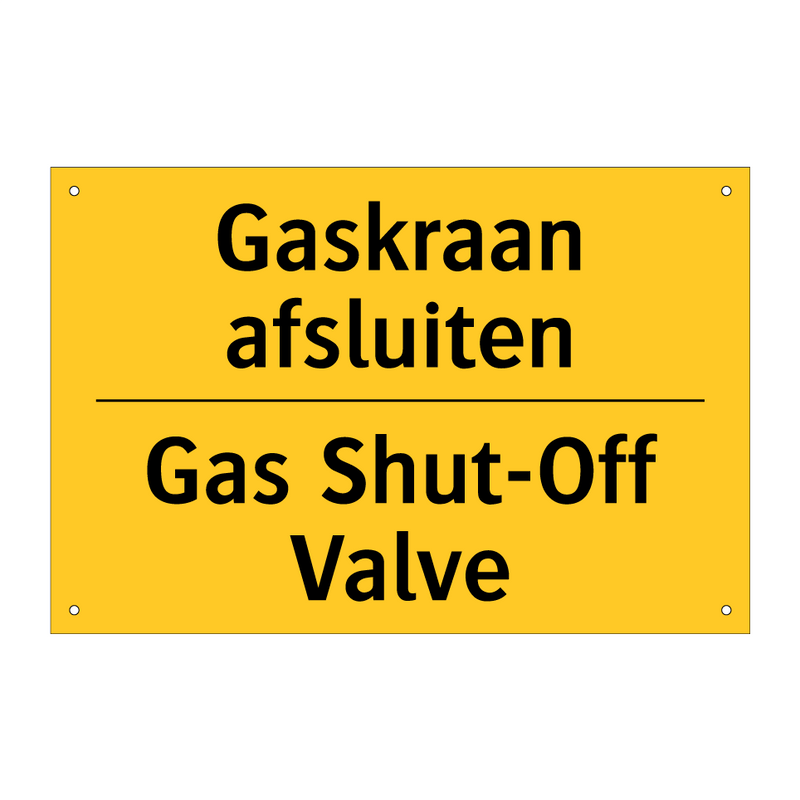 Gaskraan afsluiten - Gas Shut-Off Valve & Gaskraan afsluiten - Gas Shut-Off Valve