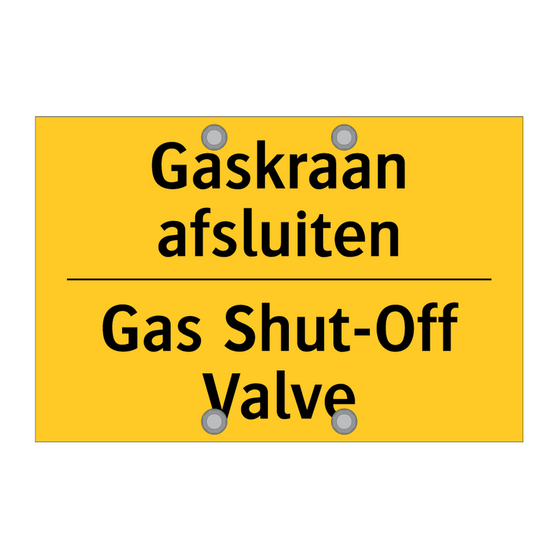 Gaskraan afsluiten - Gas Shut-Off Valve & Gaskraan afsluiten - Gas Shut-Off Valve