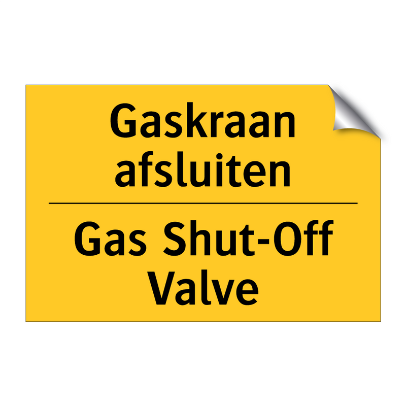 Gaskraan afsluiten - Gas Shut-Off Valve & Gaskraan afsluiten - Gas Shut-Off Valve