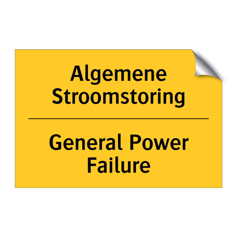 Algemene Stroomstoring - General Power Failure & Algemene Stroomstoring - General Power Failure