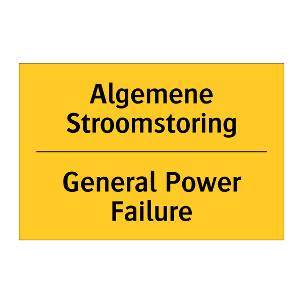 Algemene Stroomstoring - General Power Failure