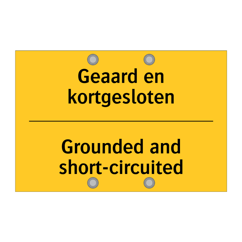 Geaard en kortgesloten - Grounded and short-circuited