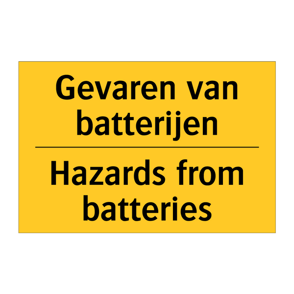 Gevaren van batterijen - Hazards from batteries & Gevaren van batterijen - Hazards from batteries