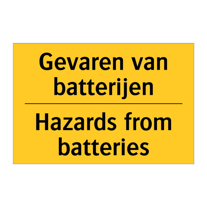 Gevaren van batterijen - Hazards from batteries & Gevaren van batterijen - Hazards from batteries