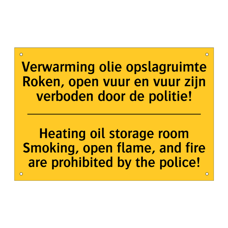 Verwarming olie opslagruimte Roken, /.../ - Heating oil storage room Smoking, /.../