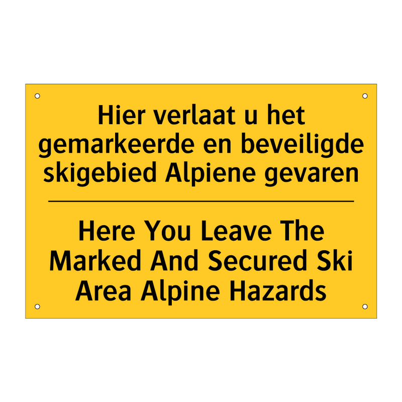 Hier verlaat u het gemarkeerde /.../ - Here You Leave The Marked And /.../