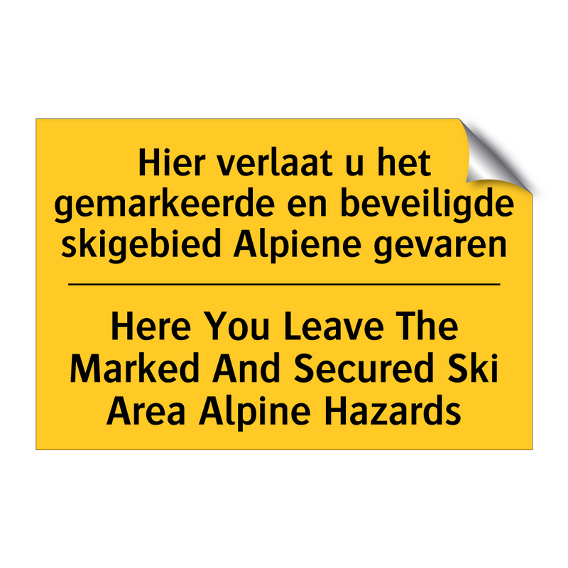 Hier verlaat u het gemarkeerde /.../ - Here You Leave The Marked And /.../