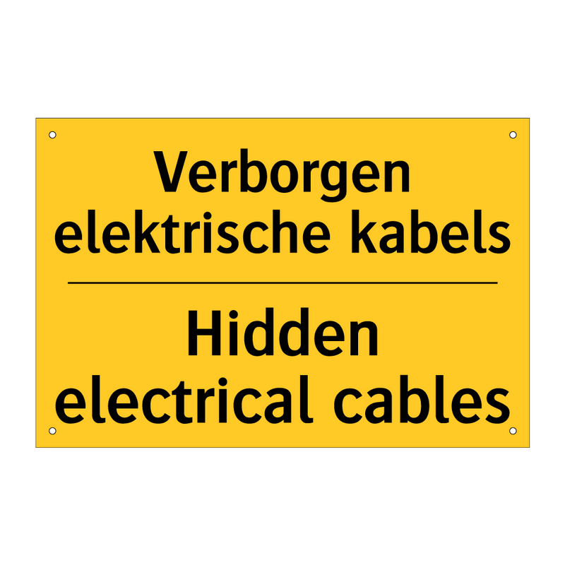 Verborgen elektrische kabels - Hidden electrical cables