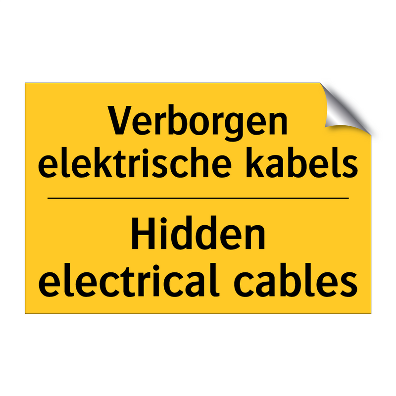 Verborgen elektrische kabels - Hidden electrical cables