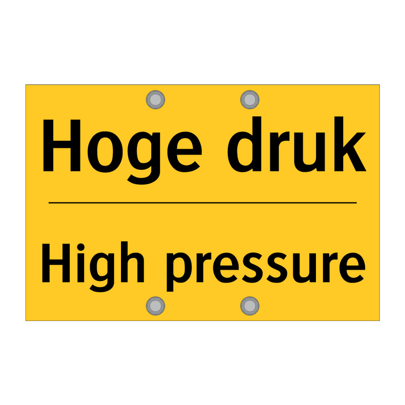 Hoge druk - High pressure & Hoge druk - High pressure & Hoge druk - High pressure