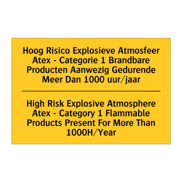 Hoog Risico Explosieve Atmosfeer /.../ - High Risk Explosive Atmosphere /.../