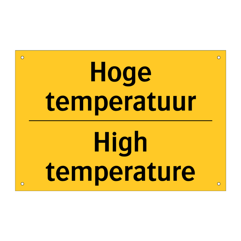 Hoge temperatuur - High temperature & Hoge temperatuur - High temperature