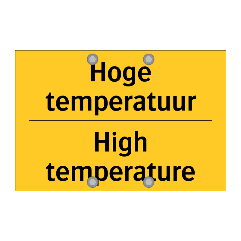 Hoge temperatuur - High temperature & Hoge temperatuur - High temperature