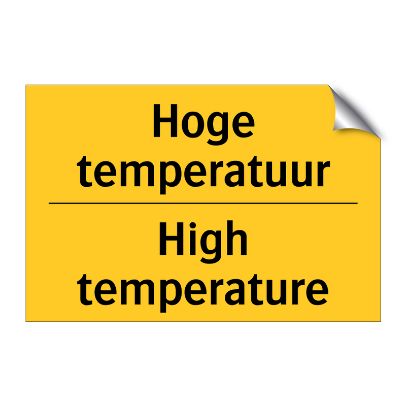 Hoge temperatuur - High temperature & Hoge temperatuur - High temperature