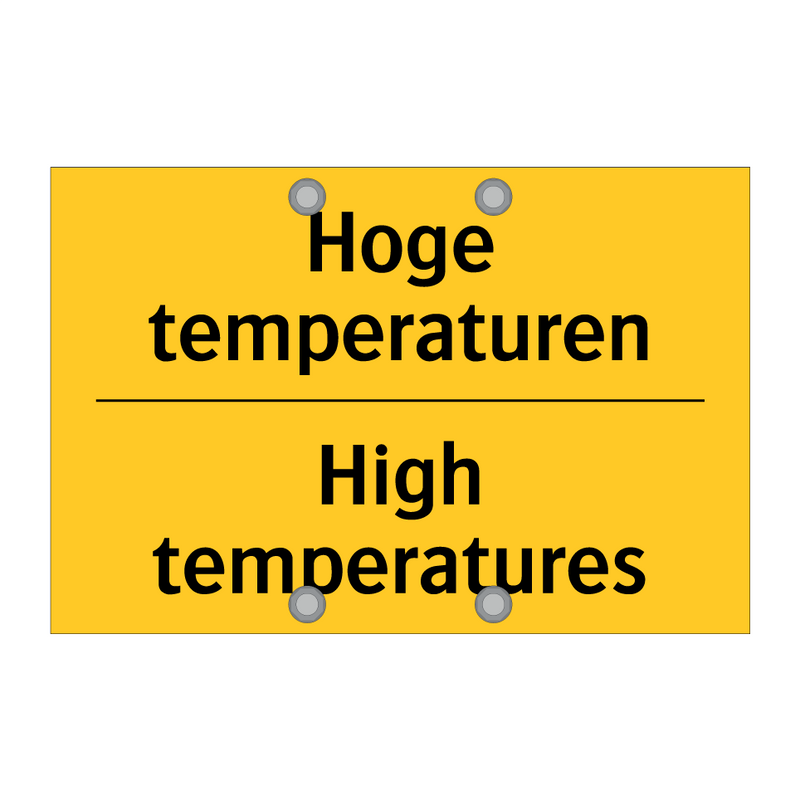 Hoge temperaturen - High temperatures & Hoge temperaturen - High temperatures