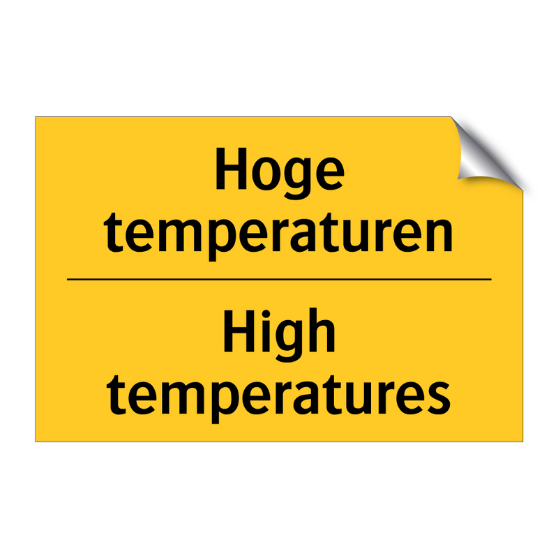 Hoge temperaturen - High temperatures & Hoge temperaturen - High temperatures